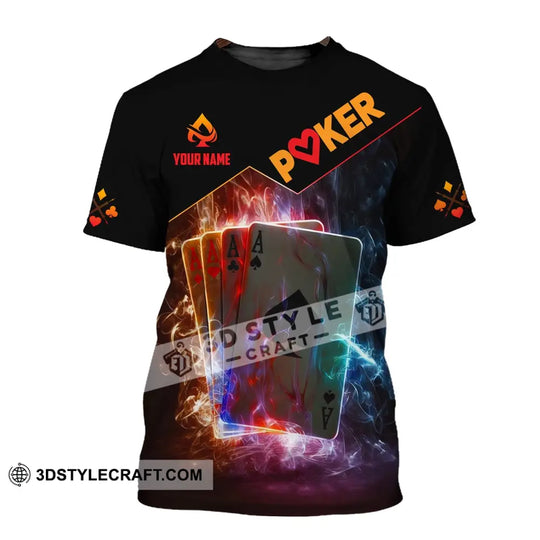 Unisex Shirt, Custom Name Poker Shirt, Poker King T-Shirt Hoodie Long Sleeve Shirt, Casino Shirt style option 2