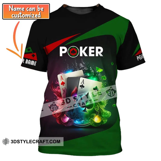 Unisex Shirt Custom Name Poker T-Shirt Casino Gift