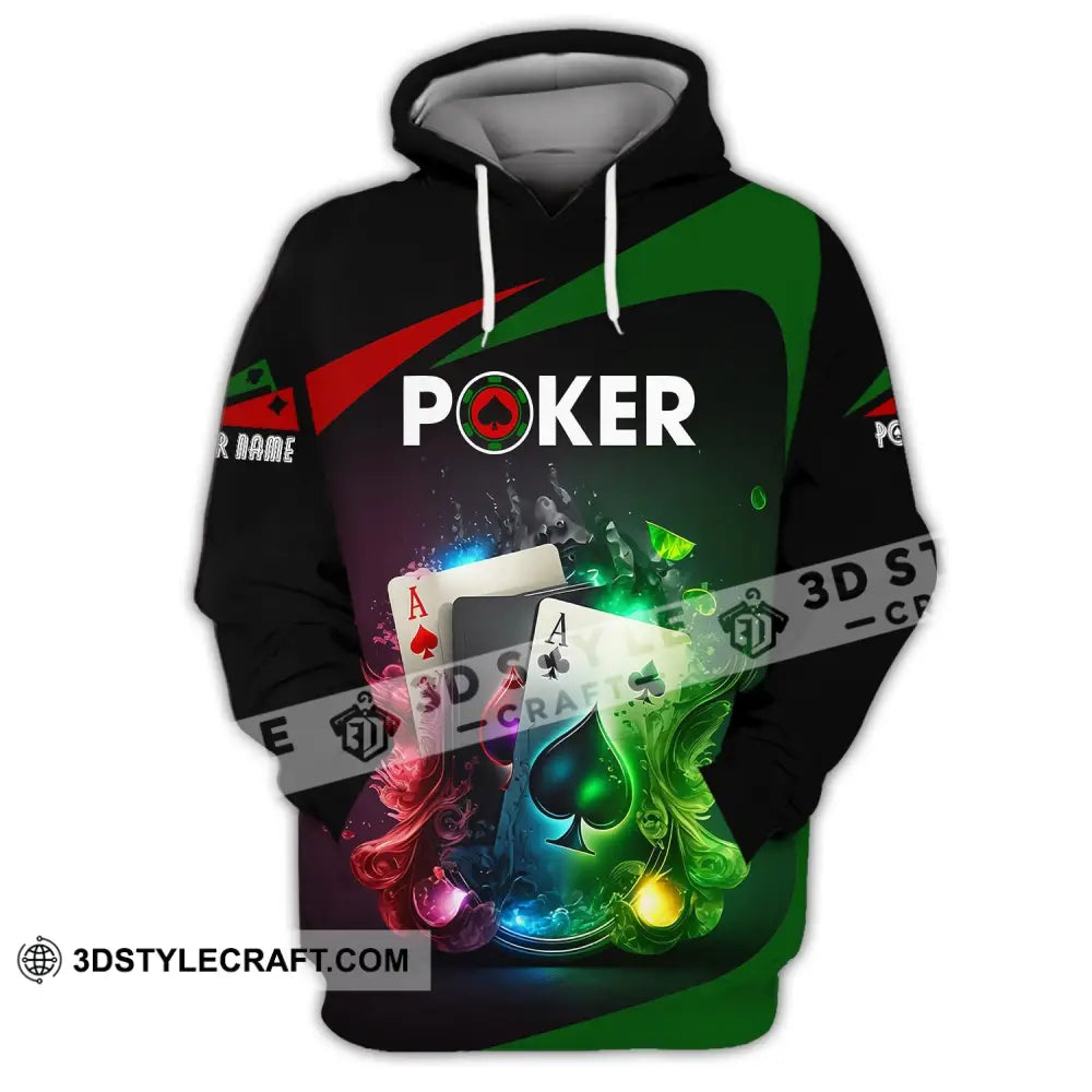 Unisex Shirt Custom Name Poker T-Shirt Casino Gift Hoodie / S