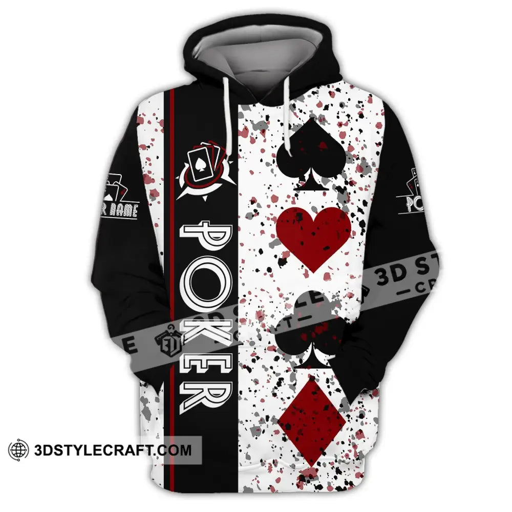 Unisex Shirt Custom Name Poker T-Shirt Casino Gift Hoodie / S