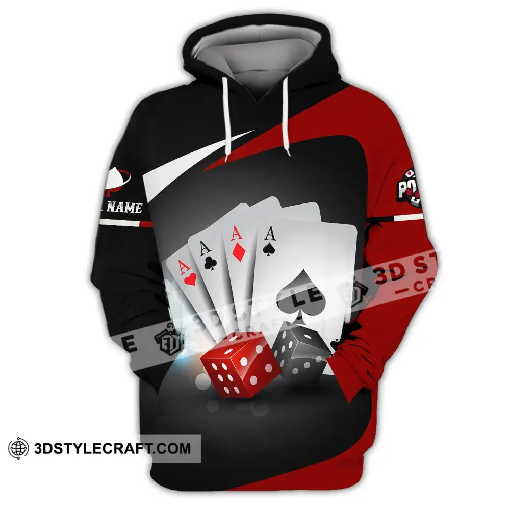 Unisex Shirt Custom Name Poker T-Shirt Casino Gift Hoodie / S