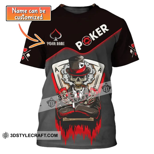 Unisex Shirt, Custom Name Poker T-Shirt, Poker Hoodie, Casino Shirt, Poker Gift style option 1