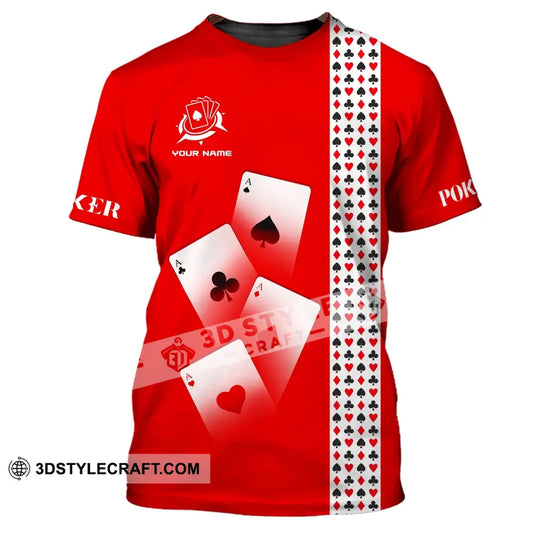 Unisex Shirt Custom Name Poker T-Shirt Hoodie Casino / S