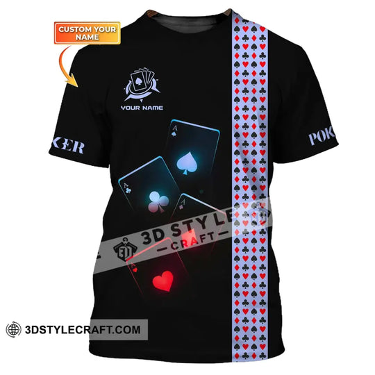 Unisex Shirt, Custom Name Poker T-Shirt, Poker Polo, Casino Poker style option 1