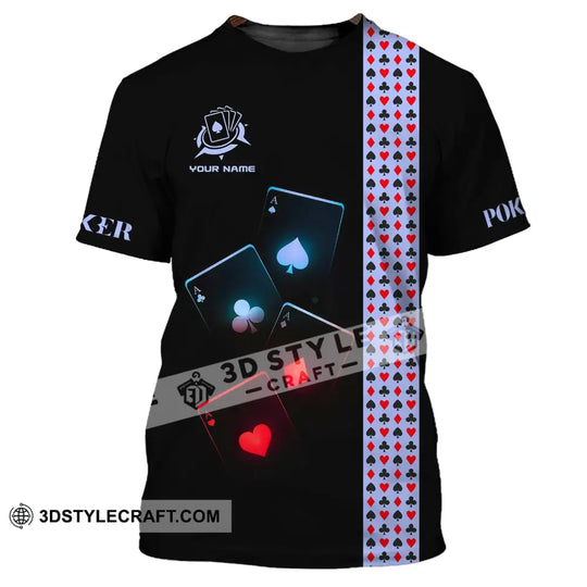 Unisex Shirt, Custom Name Poker T-Shirt, Poker Polo, Casino Poker style option 2