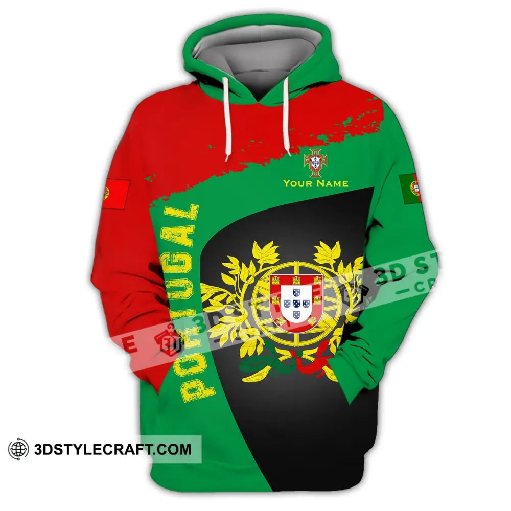 Unisex Shirt - Custom Name Portugal Hoodie / S T-Shirt