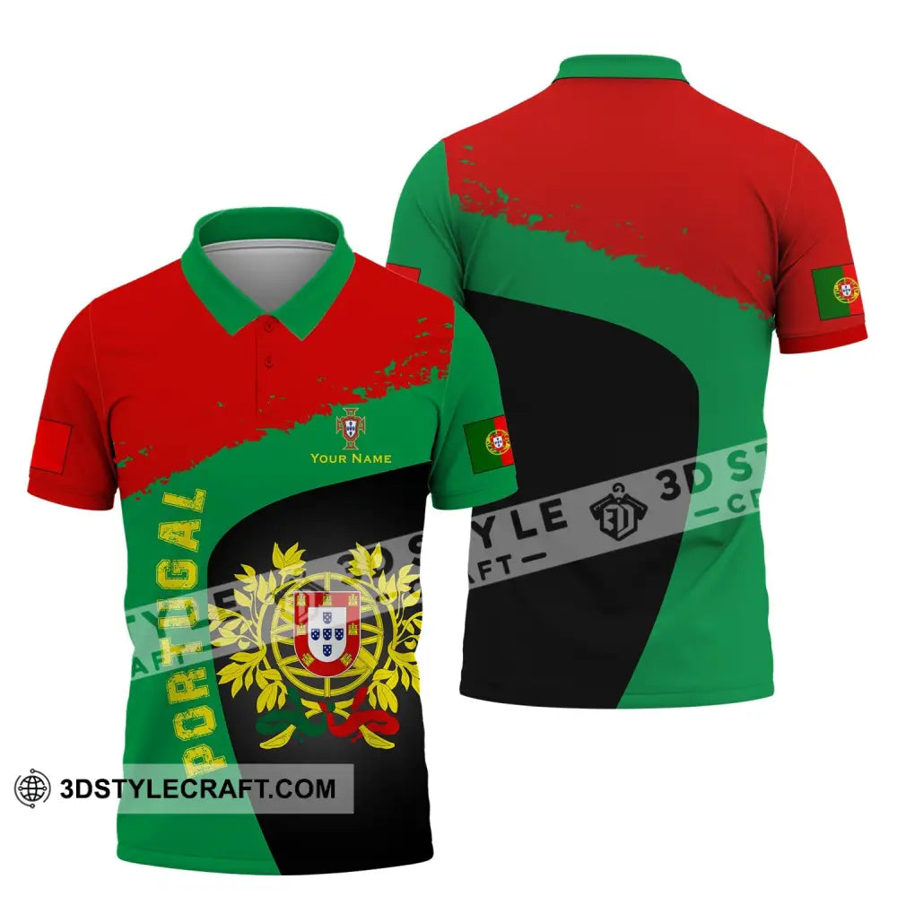 Unisex Shirt - Custom Name Portugal Polo / S T-Shirt