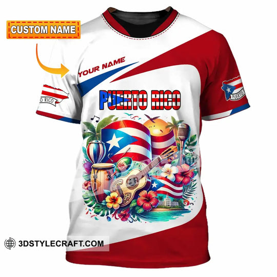 Unisex Shirt, Custom Name Puerto Rico Shirt, Gift for Puerto Rico Lover style option 1