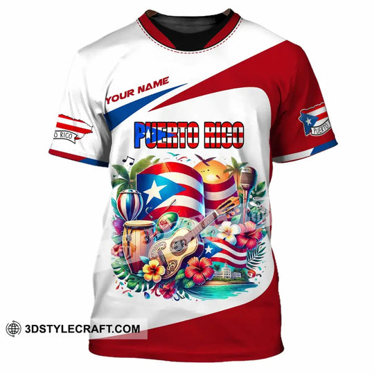 Unisex Shirt, Custom Name Puerto Rico Shirt, Gift for Puerto Rico Lover style option 2