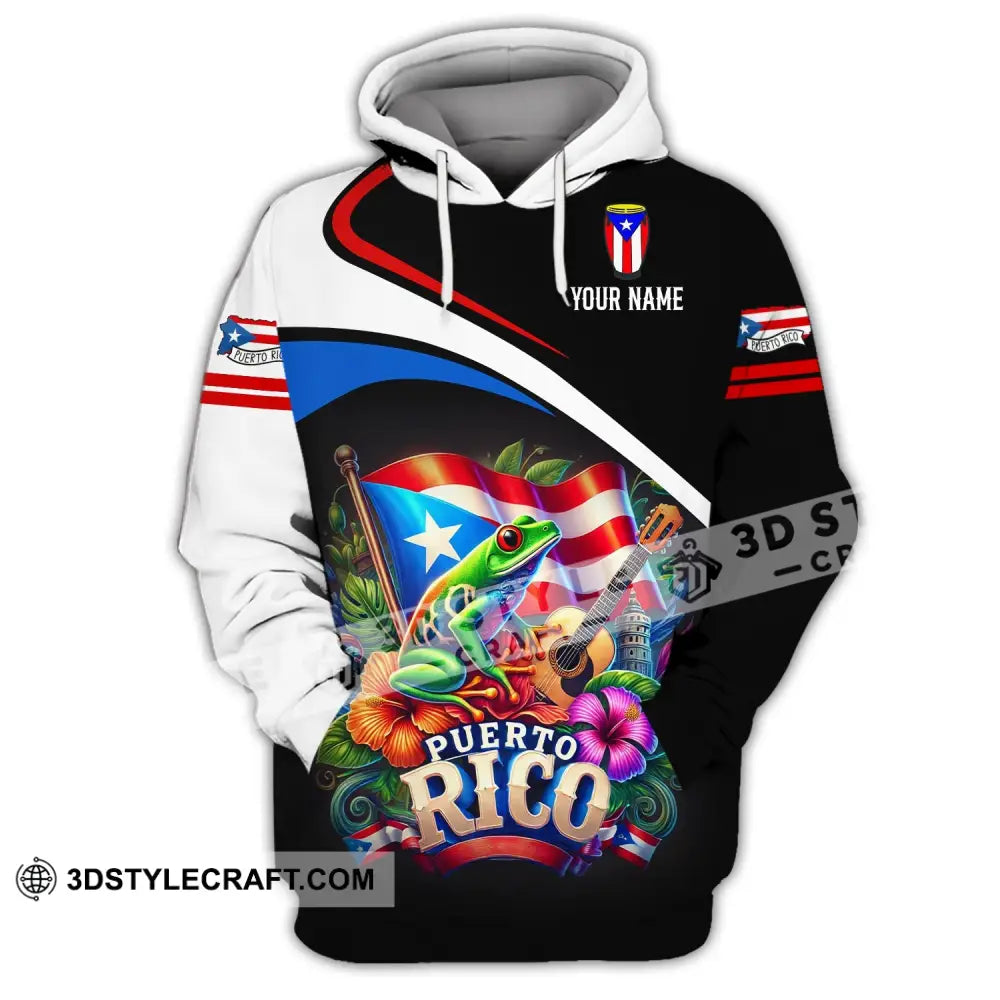 Unisex Shirt - Custom Name Puerto Rico Hoodie / S T-Shirt