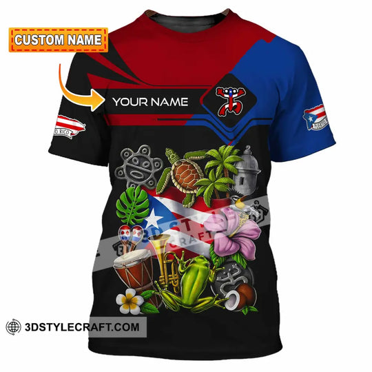 Unisex Shirt, Custom Name Puerto Rico Shirt, Puerto Rico Lover Gift style option 1
