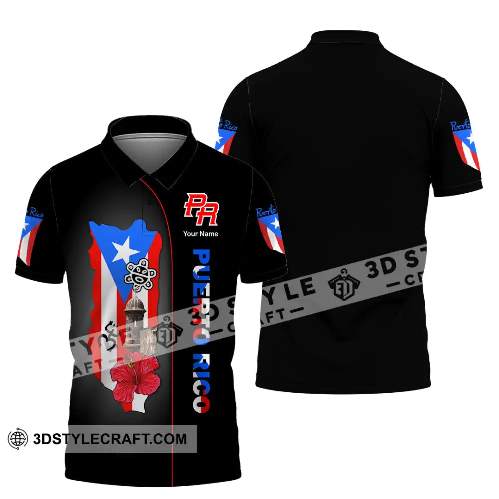 Unisex Shirt Custom Name Puerto Rico Lover Polo Long Sleeve Gift / S T-Shirt