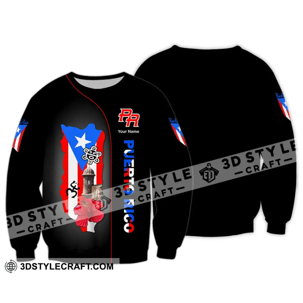 Unisex Shirt Custom Name Puerto Rico Lover Polo Long Sleeve Gift / S T-Shirt