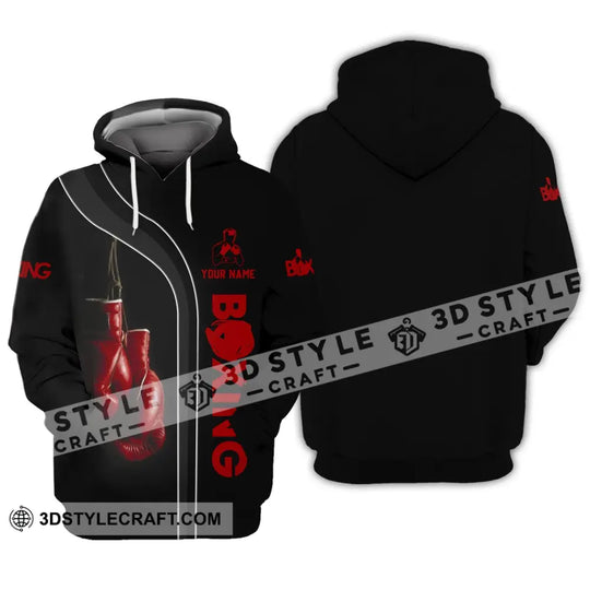 Unisex Shirt - Custom Name Shirt - Red Boxing Gloves Shirt style option 3