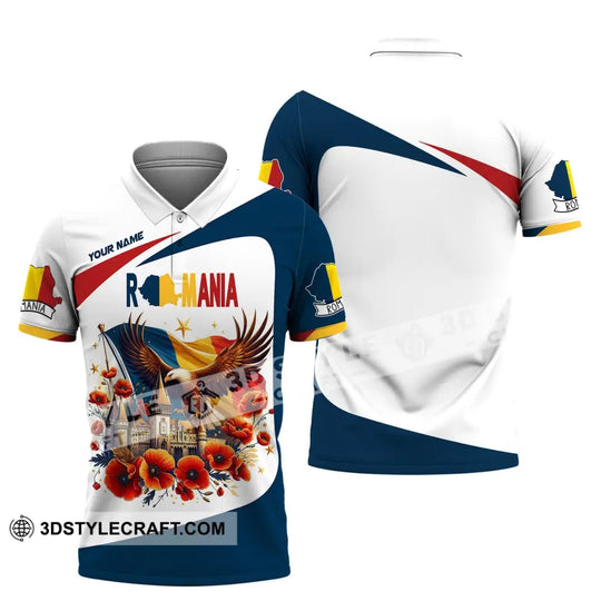 Unisex Shirt, Custom Name Romania Shirt, Romania Polo Long Sleeve, Romania Gift style option 4