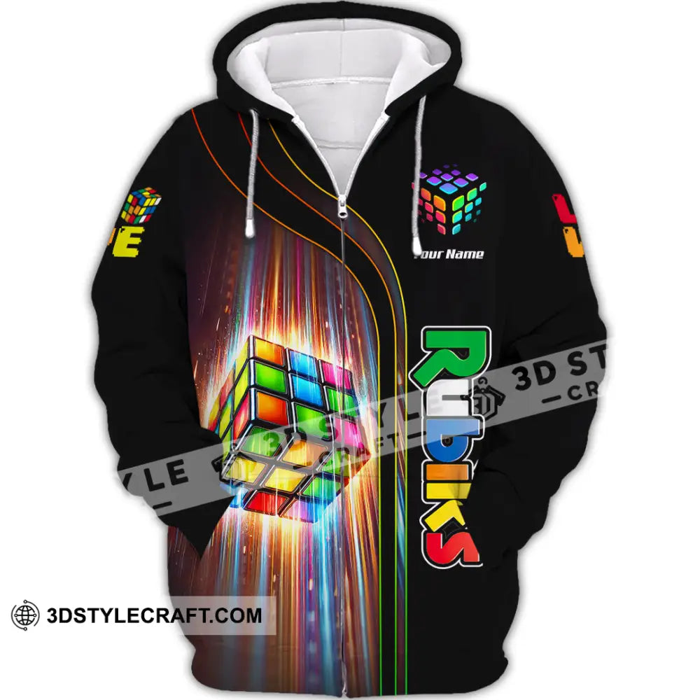 Unisex Shirt Custom Name Rubik Apparel Polo Long Sleeve Love T-Shirt Zipper Hoodie / S T-Shirt