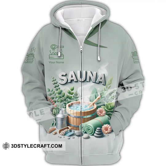 Unisex Shirt, Custom Name Sauna Shirt, Sauna Love Hoodie Shirt Polo Long Sleeve, Sauna T-Shirt style option 3