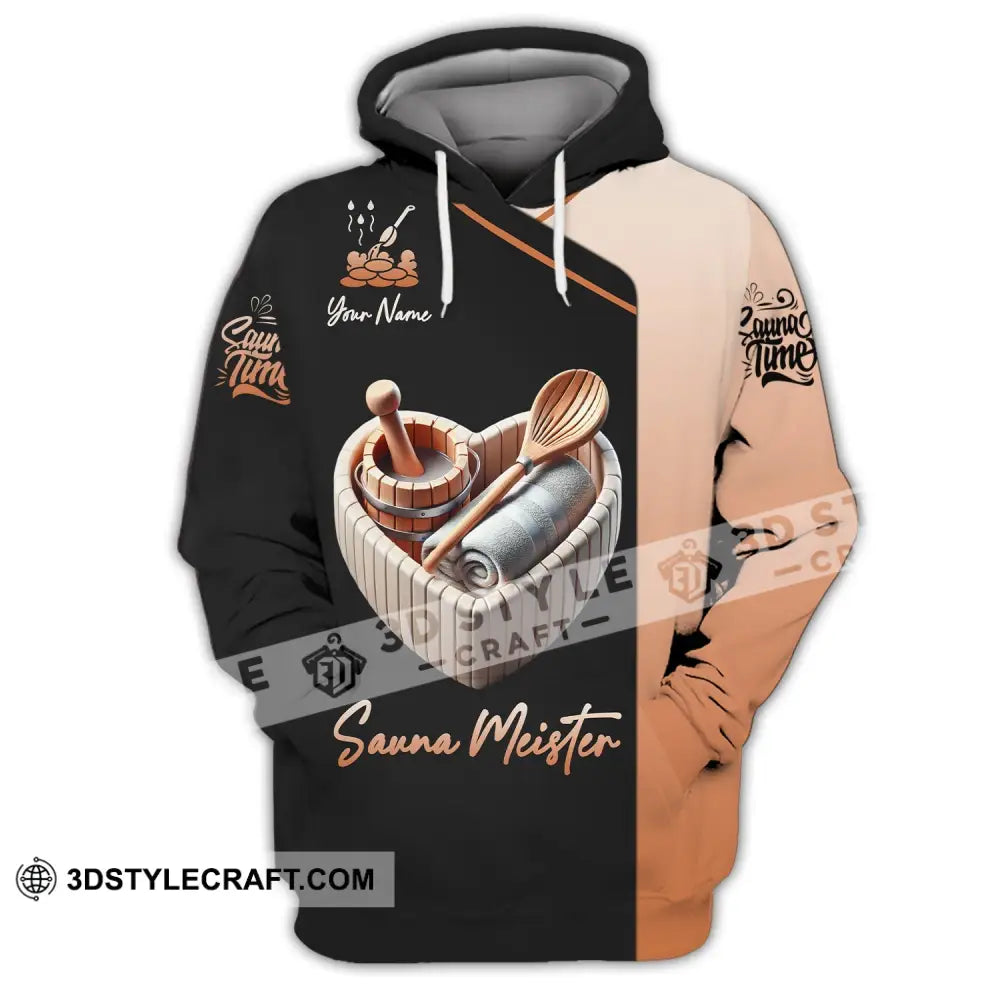 Unisex Shirt - Custom Name Sauna Meister Hoodie / S T-Shirt