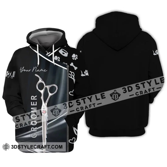 Unisex Shirt - Custom Name Shirt - Scissors Groomer Shirt style option 3