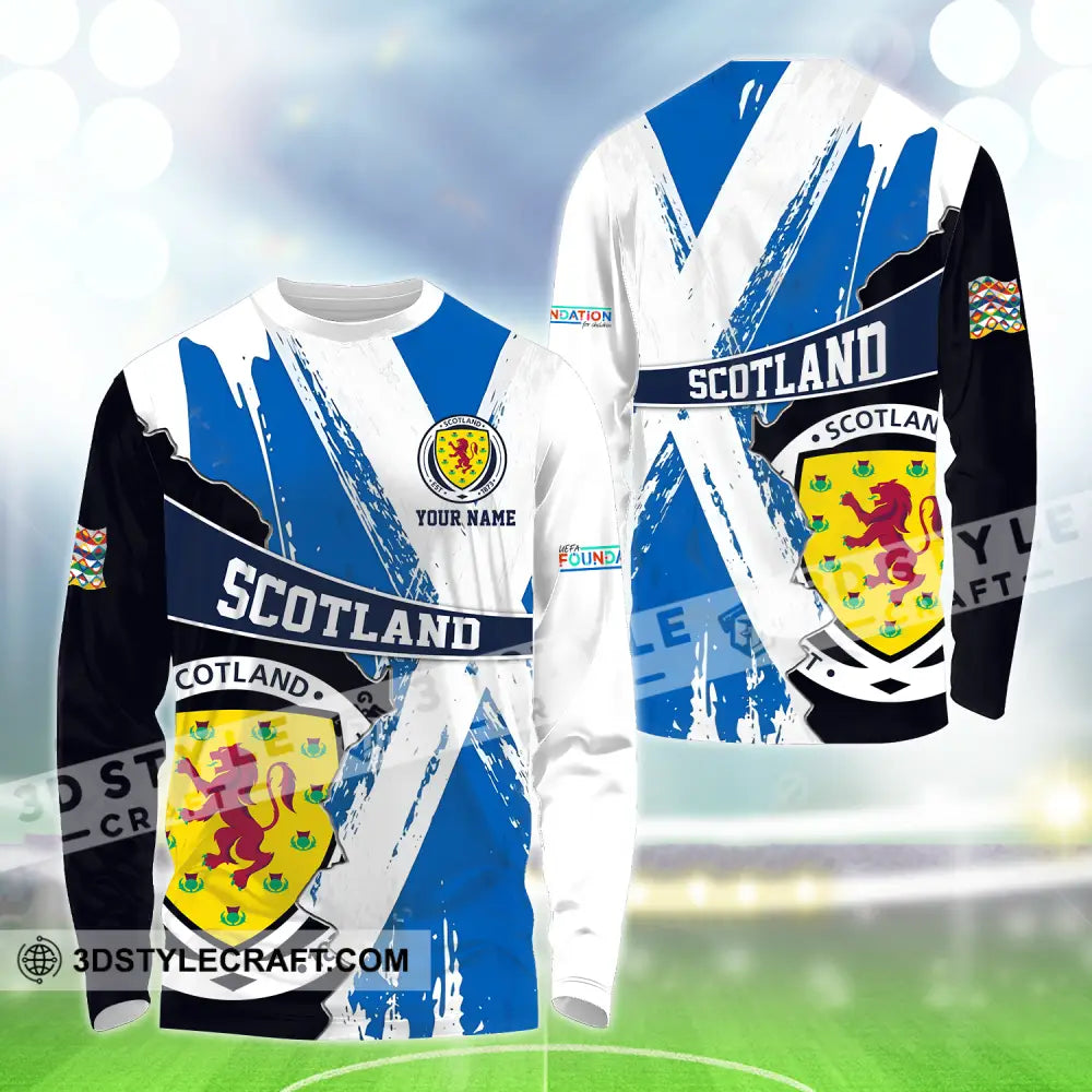 Unisex Shirt - Custom Name Scotland Est.1983 Euro 2024 Long Sleeve / S T-Shirt