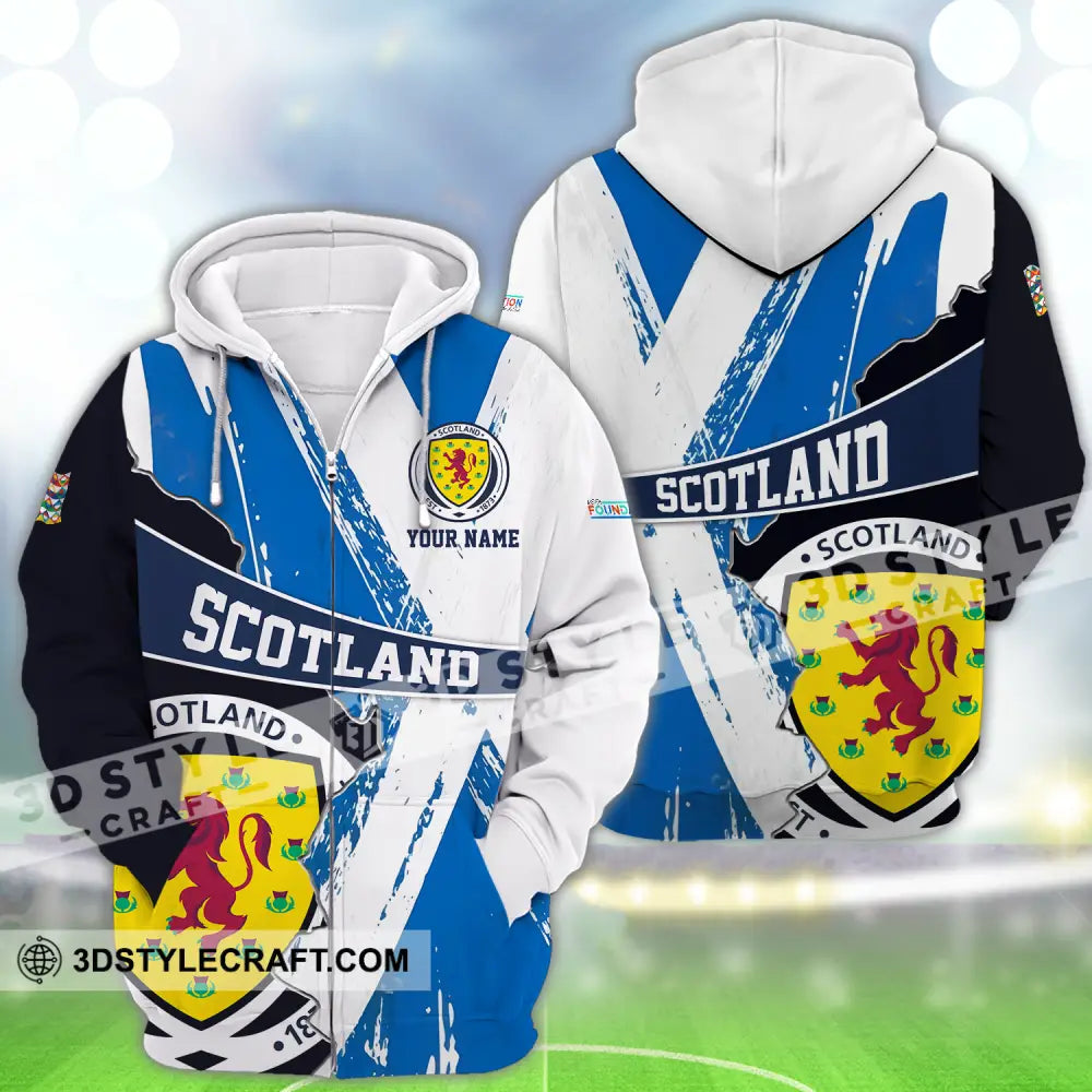 Unisex Shirt - Custom Name Scotland Est.1983 Euro 2024 Zipper Hoodie / S T-Shirt