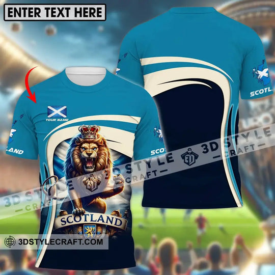 Unisex Shirt - Custom Name, Scotland Lion Shirt style option 1