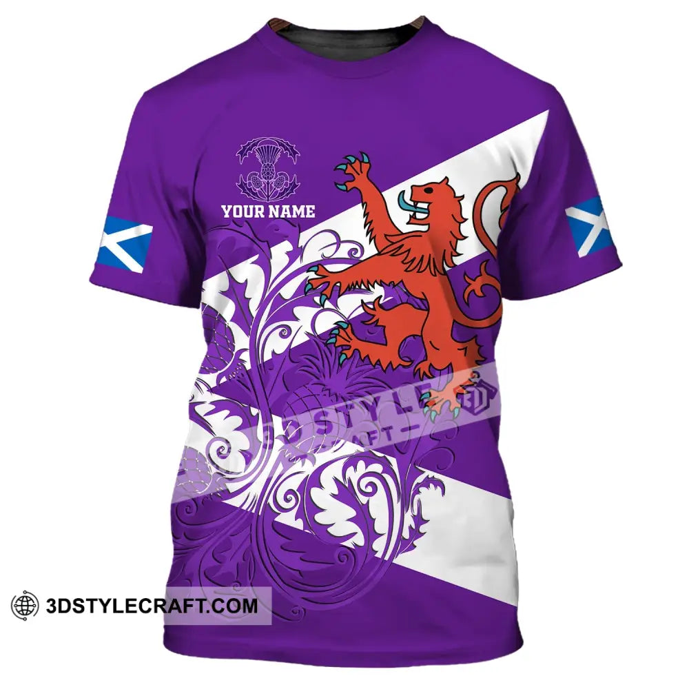 Unisex Shirt Custom Name Scotland Lover T-Shirt Scottish / S