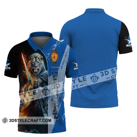 Unisex Shirt, Custom Name Scotland Shirt, Scottish Polo Long Sleeve Shirt, Scotland Lover T-Shirt style option 4