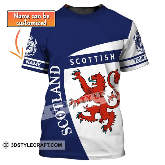 Unisex Shirt Custom Name Scotland Scottish Polo T-Shirt Gift For Lover