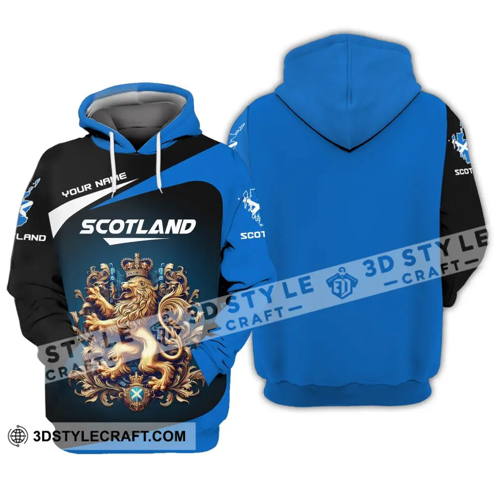 Unisex Shirt Custom Name Scotland Scottish T-Shirt Lover Hoodie / S