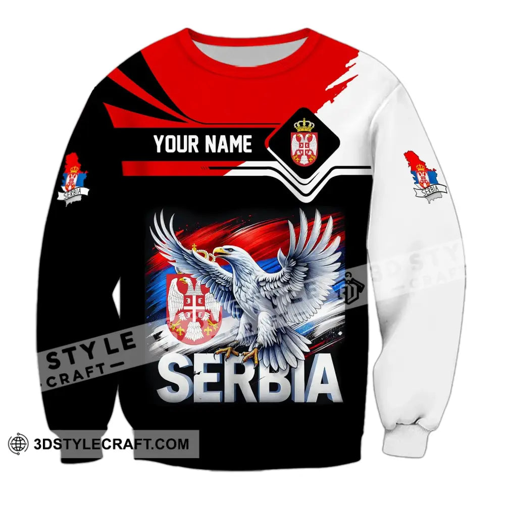 Unisex Shirt Custom Name Serbia Polo Long Sleeve Gift / S T-Shirt