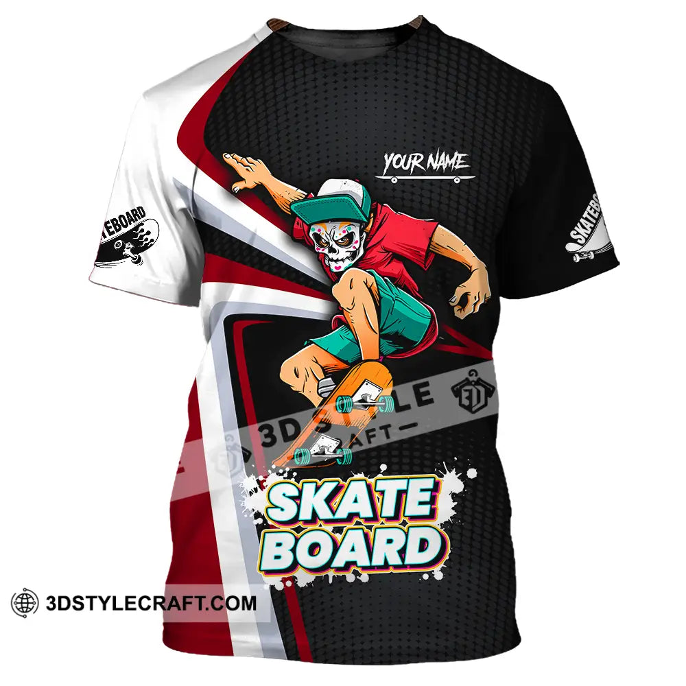 Unisex Shirt - Custom Name Skateboard Sport For Player T-Shirt / S T-Shirt