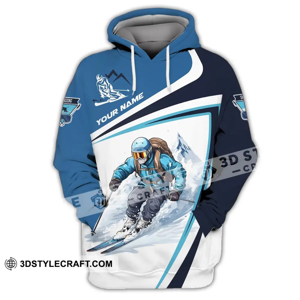 Unisex Shirt Custom Name Skiing Gift For Ski Lover Season Hoodie / S T-Shirt