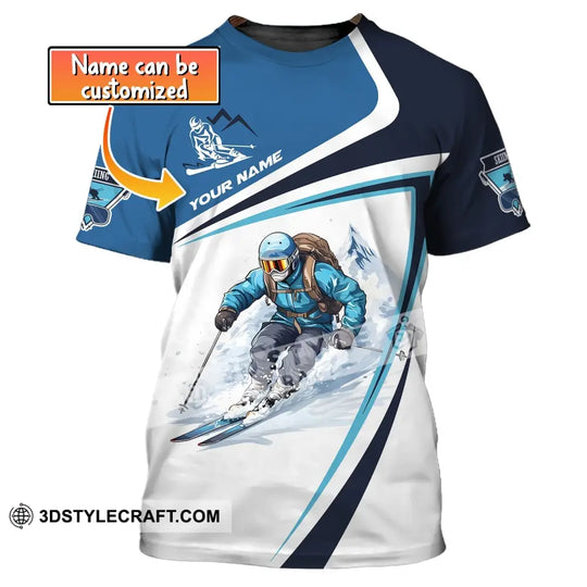 Unisex Shirt, Custom Name Skiing Shirt, Gift For Ski Lover, Ski Season Shirt style option 1