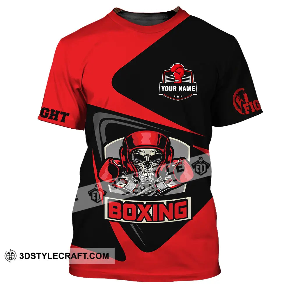 Unisex Shirt - Custom Name Skull Boxing T-Shirt / S T-Shirt