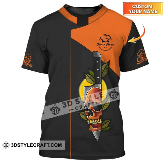 Unisex Shirt - Custom Name Shirt - Skull Motif On The Knife style option 1