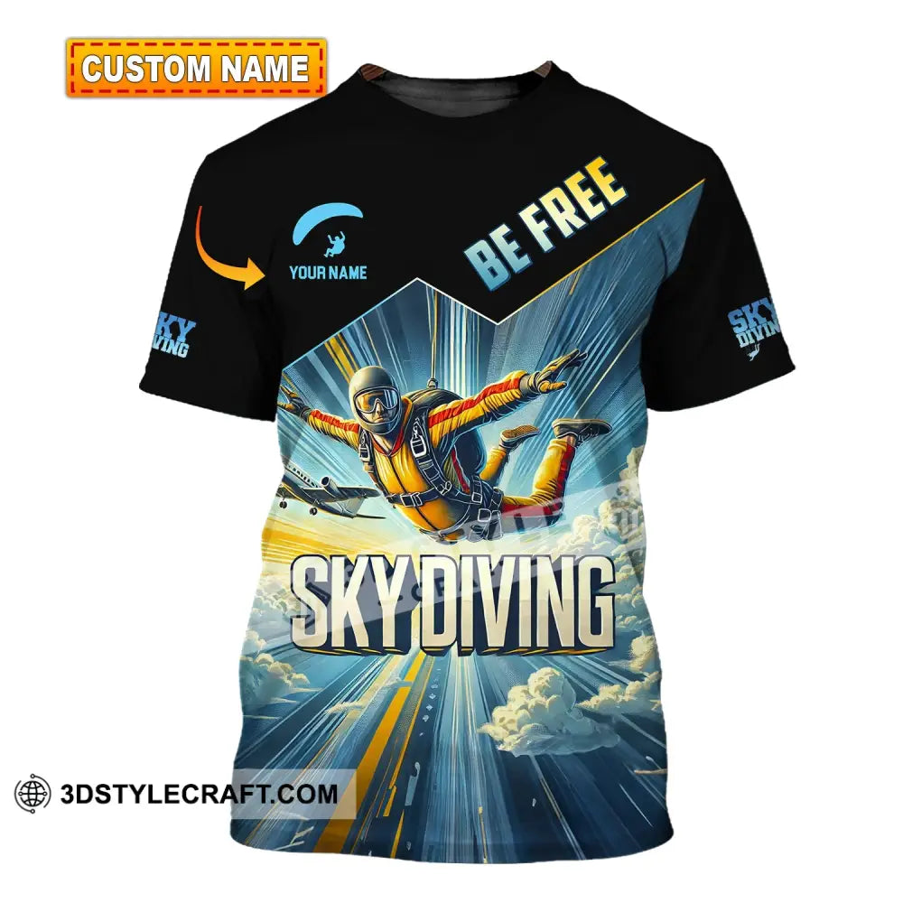 Unisex Shirt Custom Name Sky Diving T-Shirt For Lover T-Shirt