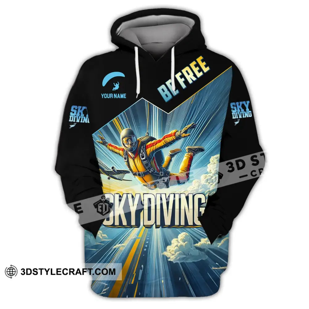 Unisex Shirt Custom Name Sky Diving T-Shirt For Lover Hoodie / S T-Shirt