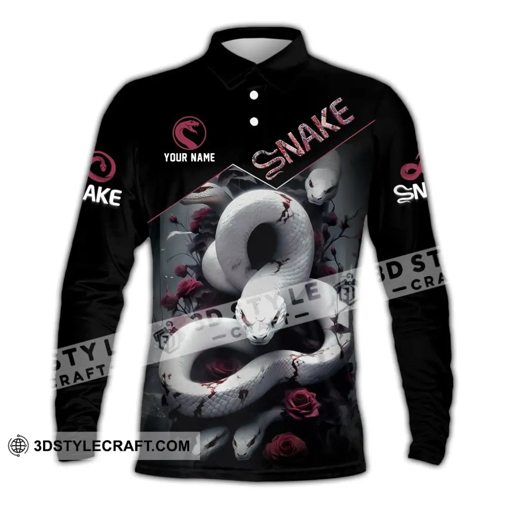 Unisex Shirt Custom Name Snake T-Shirt Hoodie Long Sleeve Polo / S T-Shirt