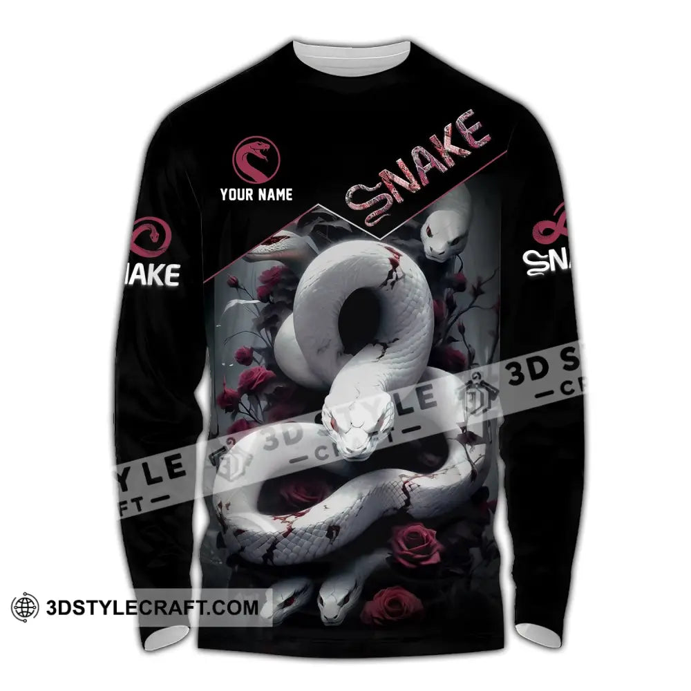 Unisex Shirt Custom Name Snake T-Shirt Hoodie Long Sleeve / S T-Shirt