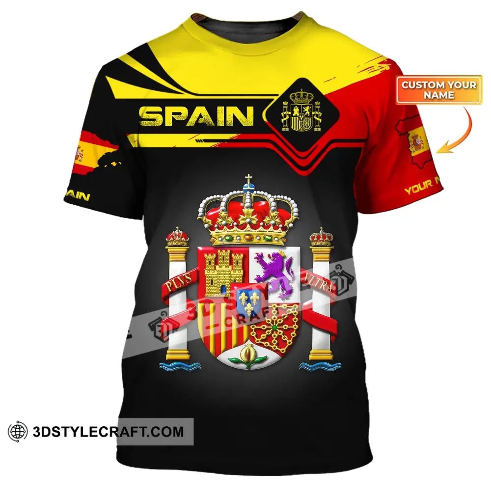 Unisex Shirt Custom Name Spain T-Shirt Spanish Pride Gift