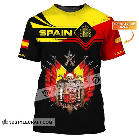 Unisex Shirt Custom Name Spain T-Shirt Spanish Pride Gift