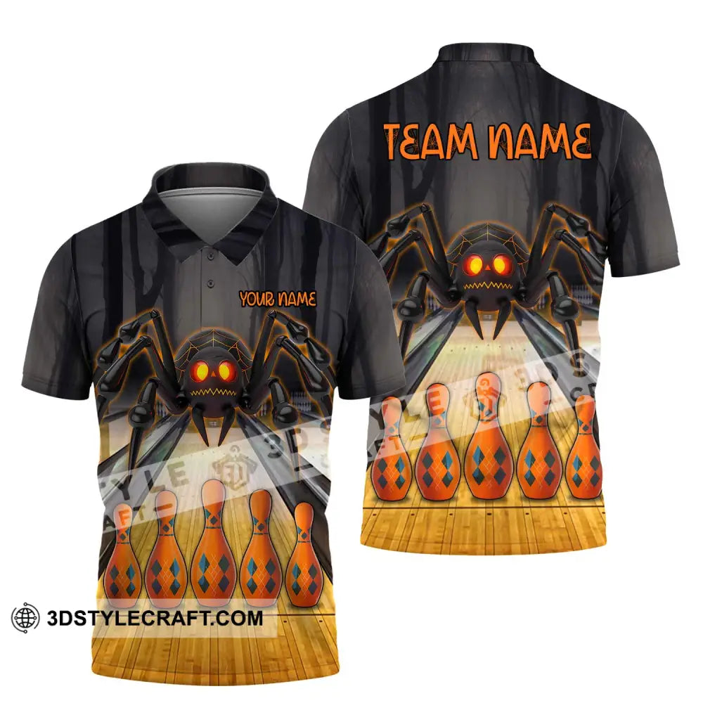 Unisex Shirt - Custom Name Spider Bowling Polo / S T-Shirt