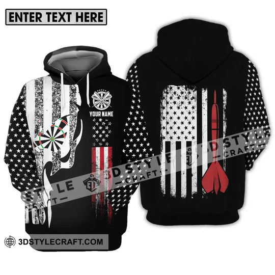 Unisex Shirt - Custom Name Sport Shirt, America Flag Darts style option 3