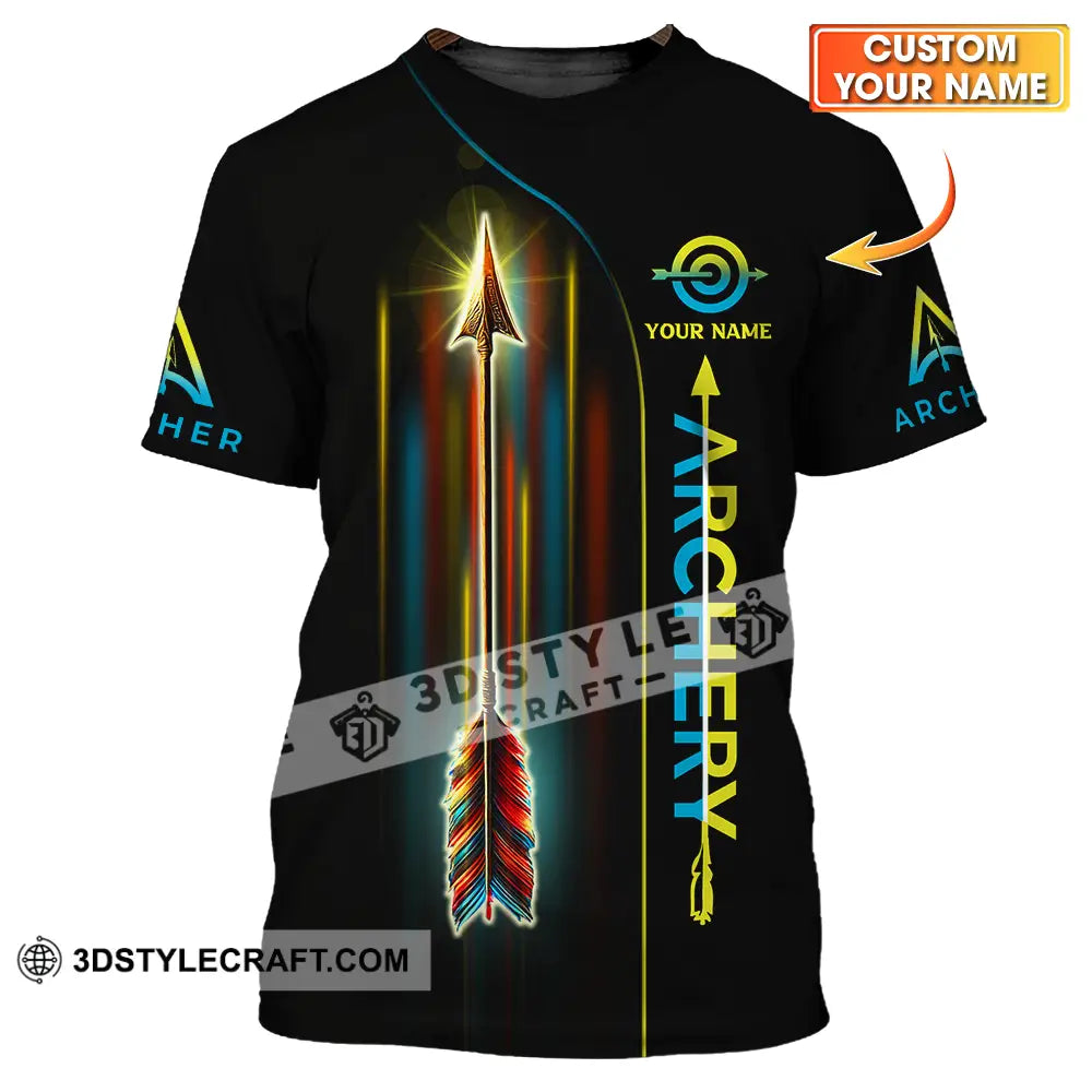 Unisex Shirt - Custom Name Sport Archery Player T-Shirt