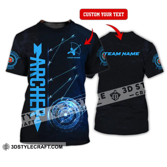 Unisex Shirt - Custom Name Sport Shirt, Archery Player style option 1