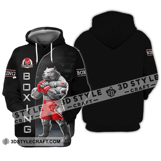 Unisex Shirt - Custom Name Sport Shirt, Boxing Pitbull Dog style option 3