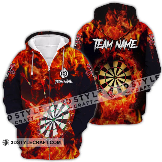 Unisex Shirt - Custom Name Sport Shirt, Fire Darts style option 4