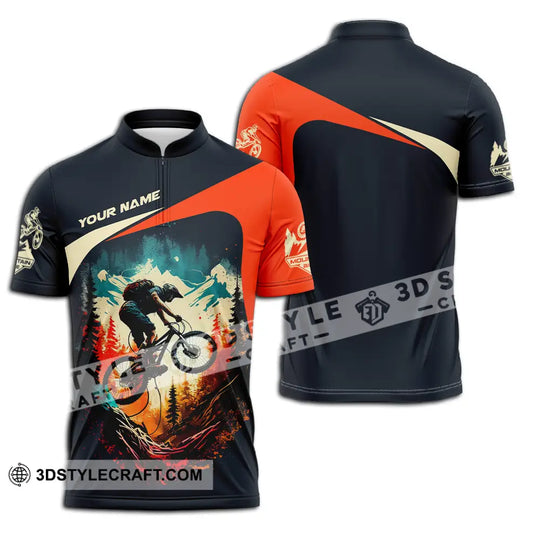 Unisex Shirt - Custom Name Sport Shirt For Mountain Bike Cool Player style option 2
