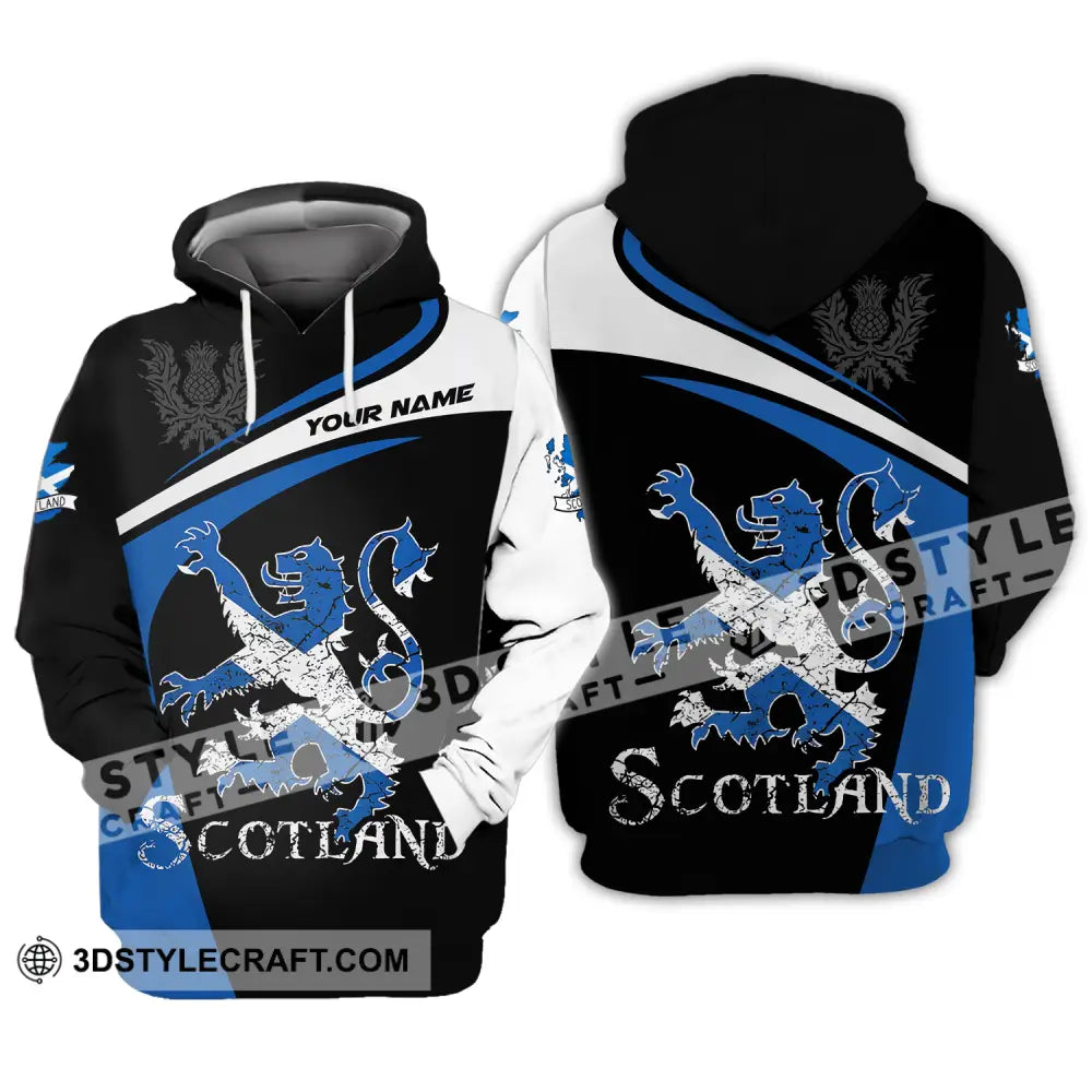 Unisex Shirt - Custom Name Sport Scotland Lion Hoodie / S T-Shirt